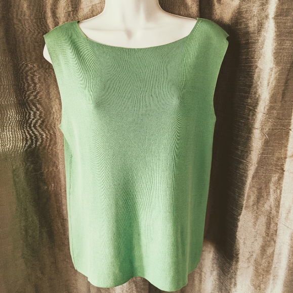 Coldwater Creek Silk & Cotton Sleeveless Knit Top - Picture 1 of 4